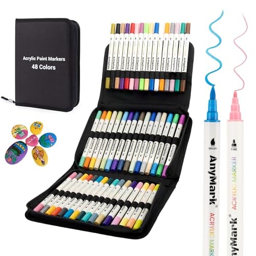 AnyMark 48 Colors Acrylic Paint Markers