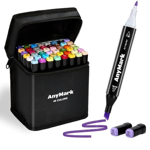AnyMark Alcohol Markers, 48 Colors